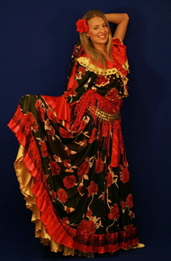 Цыганский костюм (женское красное платье )