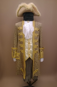 Мужской исторический костюм барокко, бежевый