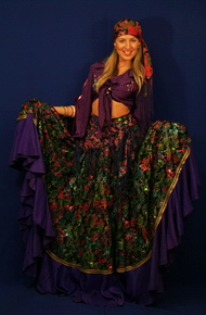 Цыганский костюм (женское синие платье )