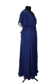 Синее вечернее женское платье