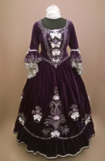 Женское платье в стиле барокко (Фиолетовое)