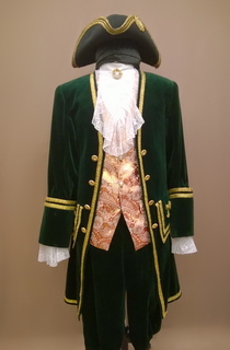 Мужской исторический костюм барокко (Зелёный)